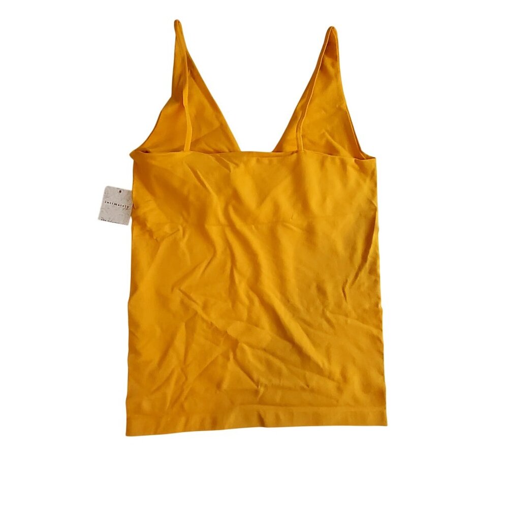 Free People Intimately Womens Yellow V-Neck Seamless Tank Top  Size  L-XL - Picture 2 of 9